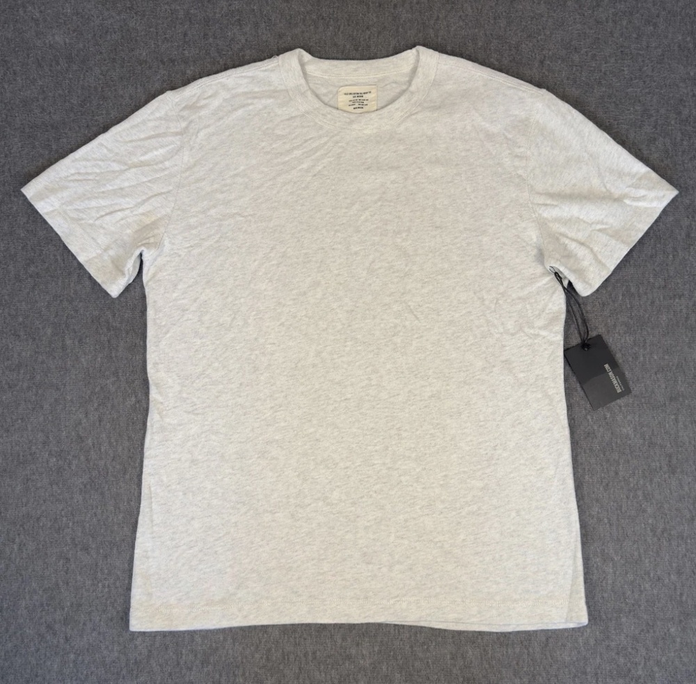 Buck Mason Shirt Mens Medium Gray Field-Spec Tall Heavy Crewneck Tee T-Shirt